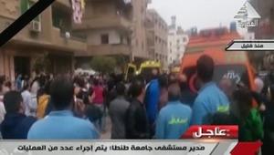 شاهد آثار تفجير الكنيسة في طنطا