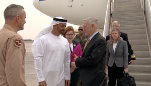 محمد بن زايد يستقبل وزير الدفاع الأمريكي في أول زيارة للشرق الأوسط