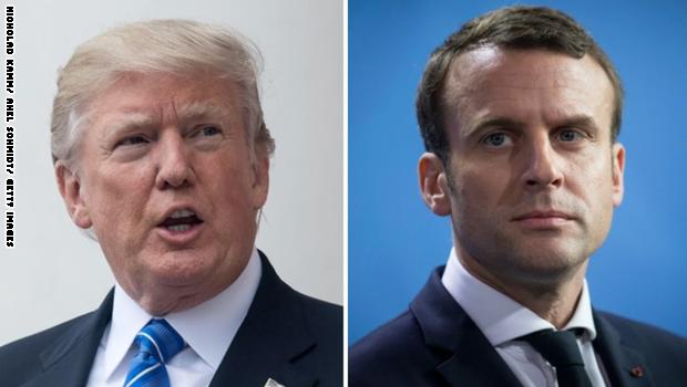 فرنسا تسخر من فيديو للبيت الأبيض عن اتفاق المناخ Trump%20Macron