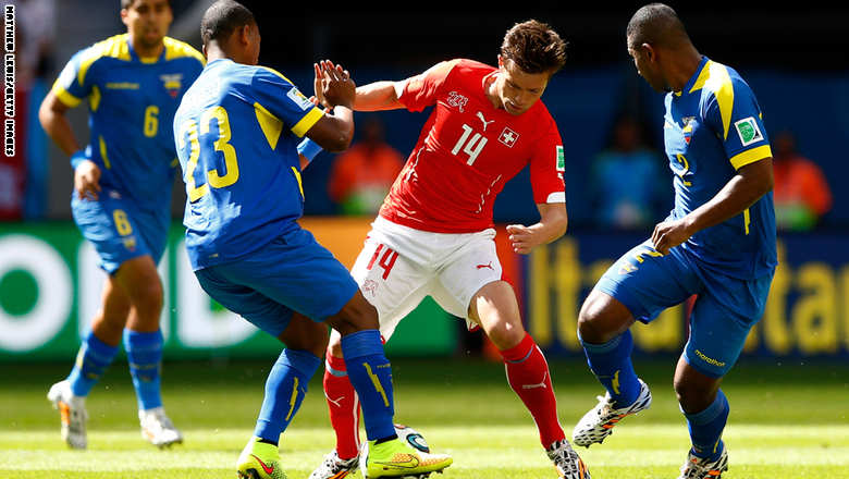 مباراة سويسرا والإكوادور باليوم الرابع لكأس العالم