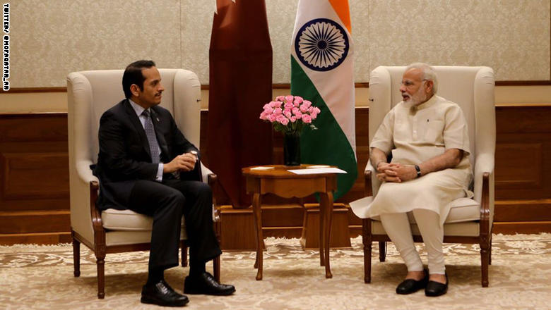 وزير خارجية قطر من الهند: نقدر موقفها الحيادي تجاه الأزمة الخليجية.. وملتزمون بمحاربة الإرهاب