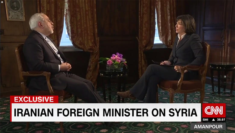 ظريف لـCNN: هناك أخطاء ارتكبت في سوريا.. ومن سلح داعش دعم صدام حسين سابقا