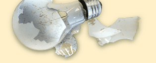 crushed lightbulb