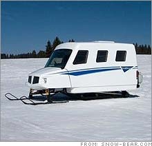 An entrepreneur sells a motorized fish house for ice fishing - Jan