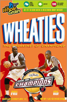 Dwyane Wade found himself on the Wheaties box after he won the NBA Finals MVP a year ago.