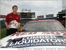 Carl Edwards, the leading driver for Roush Fenway racing, had the Red Sox name on the hood of his car in one of his races earlier this year.