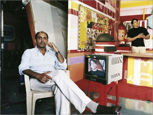 Alex Kuruvilla, managing director MTV India, on the set of MTV Bakra, Mumbai, 2004, Anay Mann