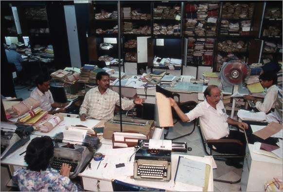 At one of India's largest law firms, Mumbai, 1998, Dilip Mehta