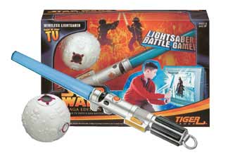 Star Wars lightsaber battle game